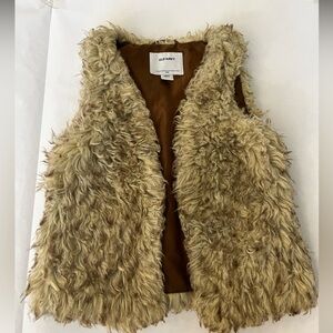Old Navy Girls Vest Size S 6-7 Multicolor Faux Fur Sleeveless